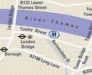 Map of Hilton London Tower Bridge